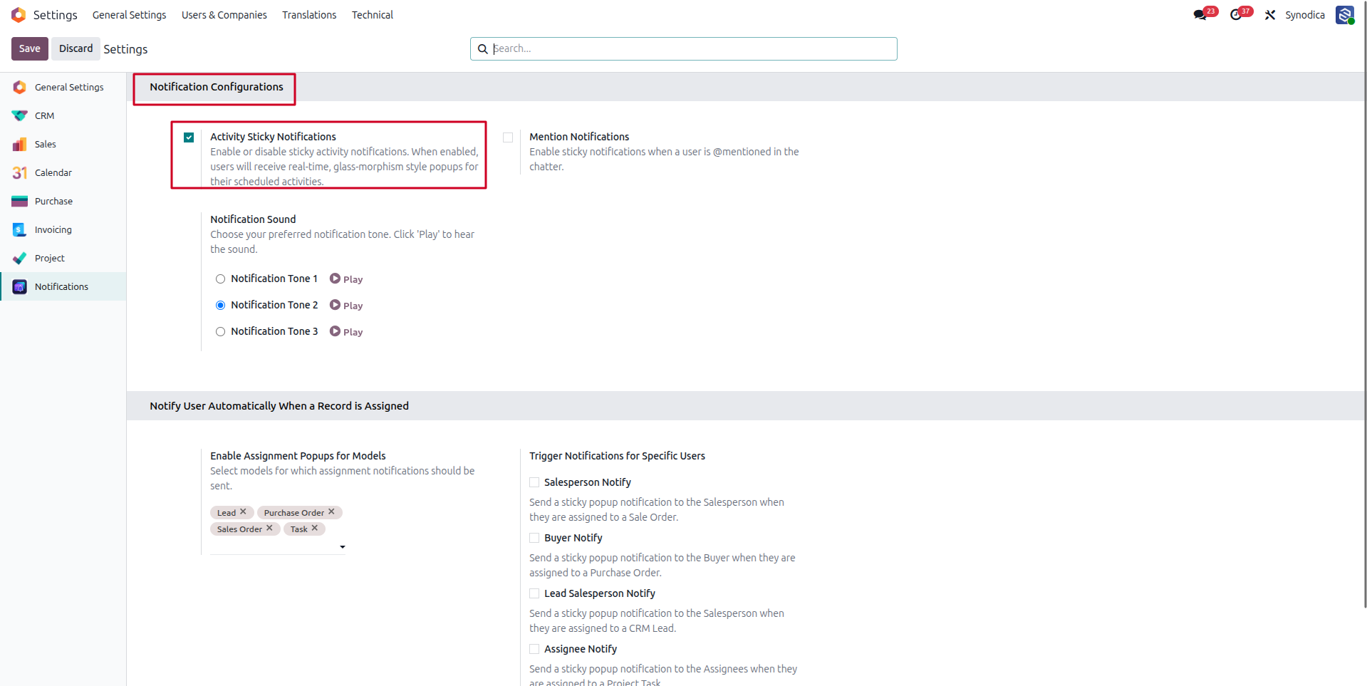 Activity Notifications