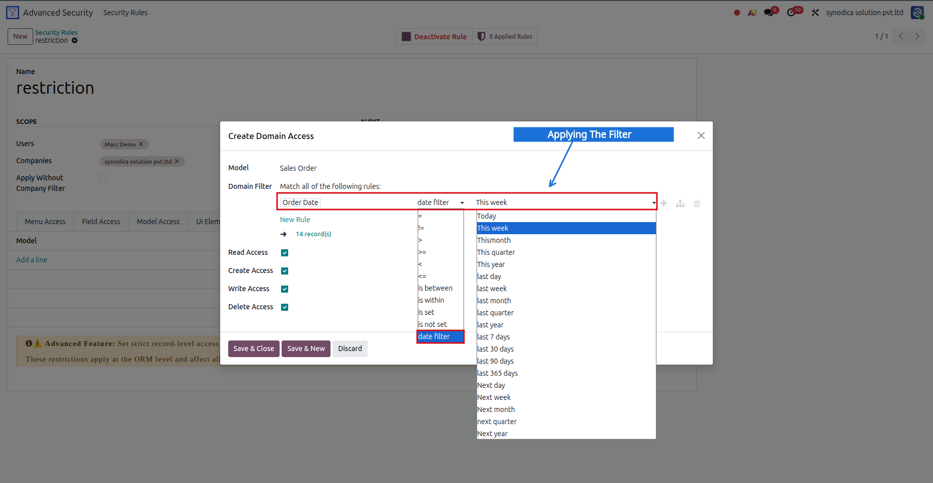 Date-Based Rule Setup