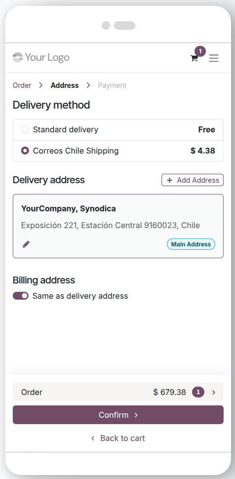 Shipping in E-commerce (Mobile View)