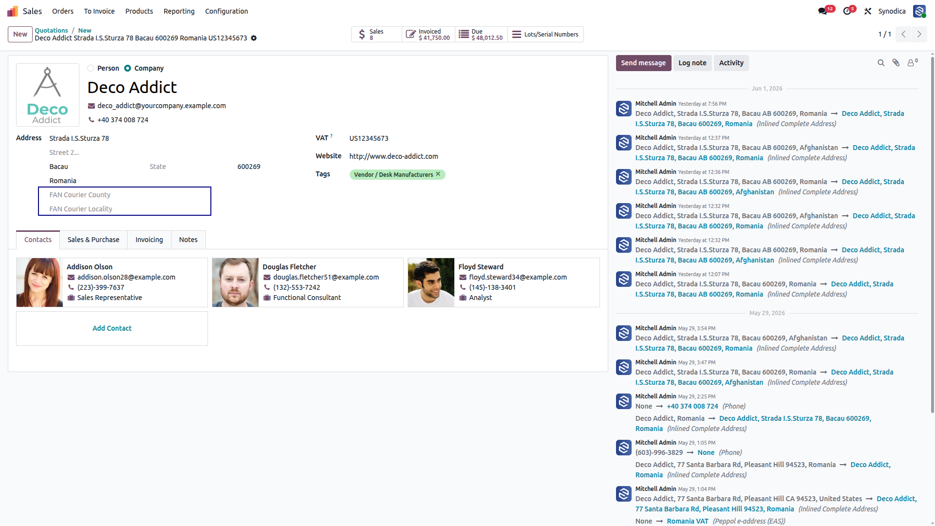 Configuration FanCurier  Shipping In Odoo