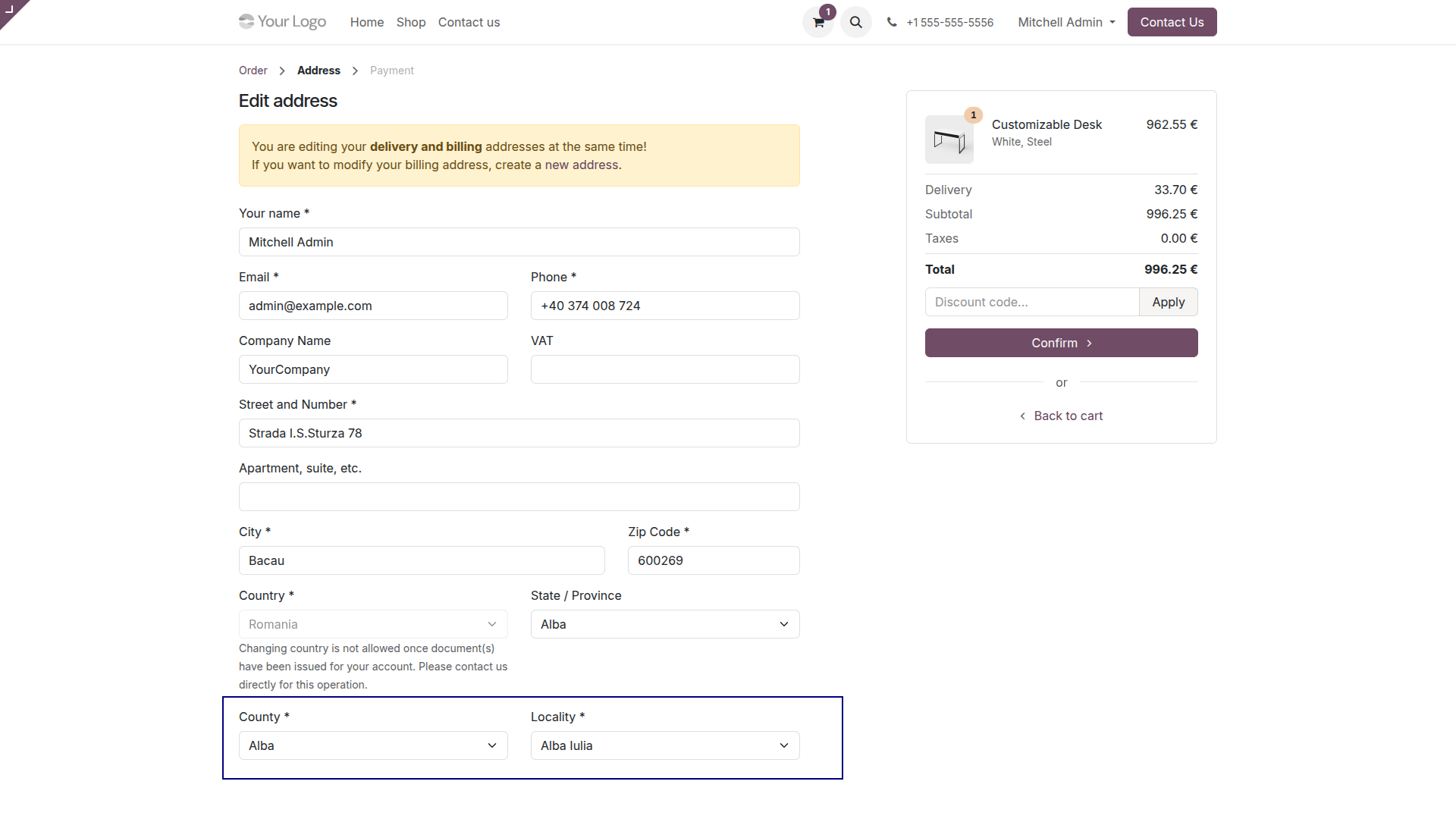 eCommerce Checkout: Package Configuration