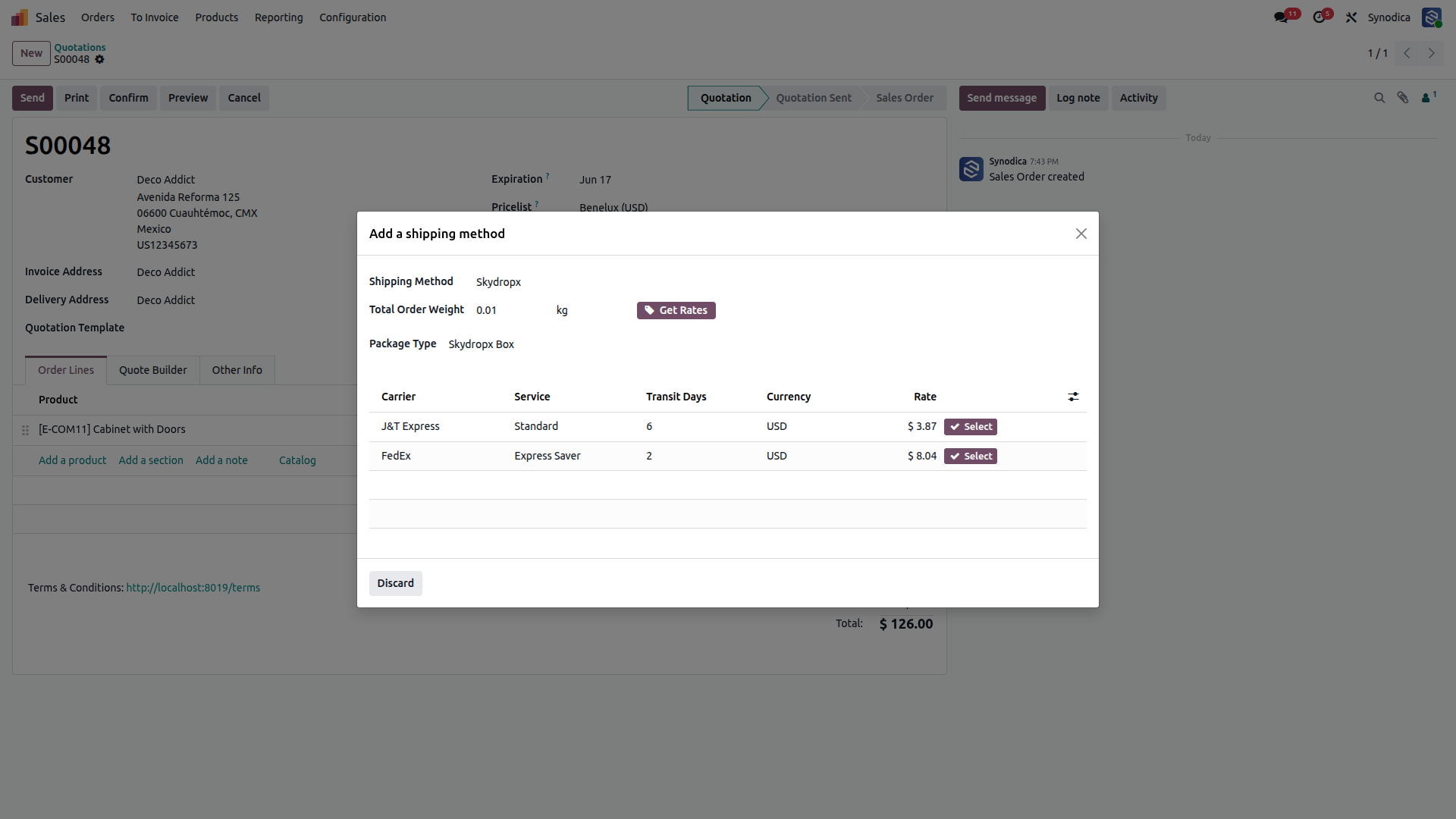 SkydropX  Shipping Carriers and Services In Odoo Orders