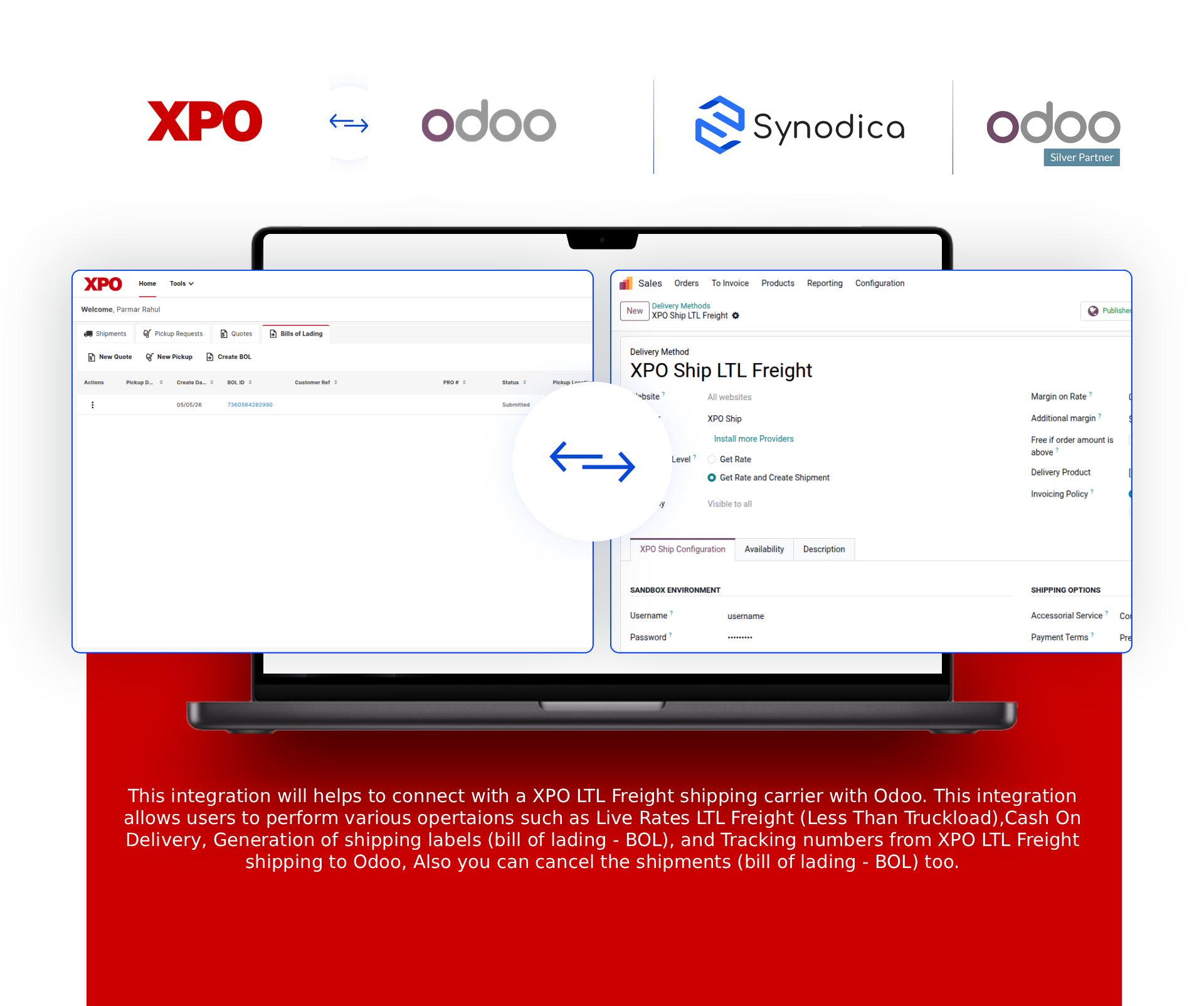 XPO LTL Shipping Dashboard