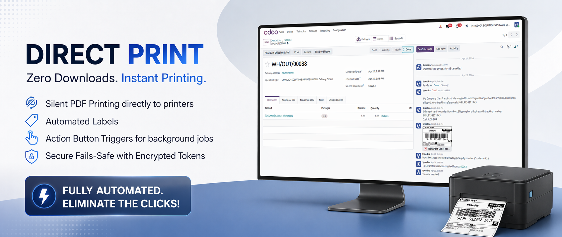 Direct Odoo Print Connect