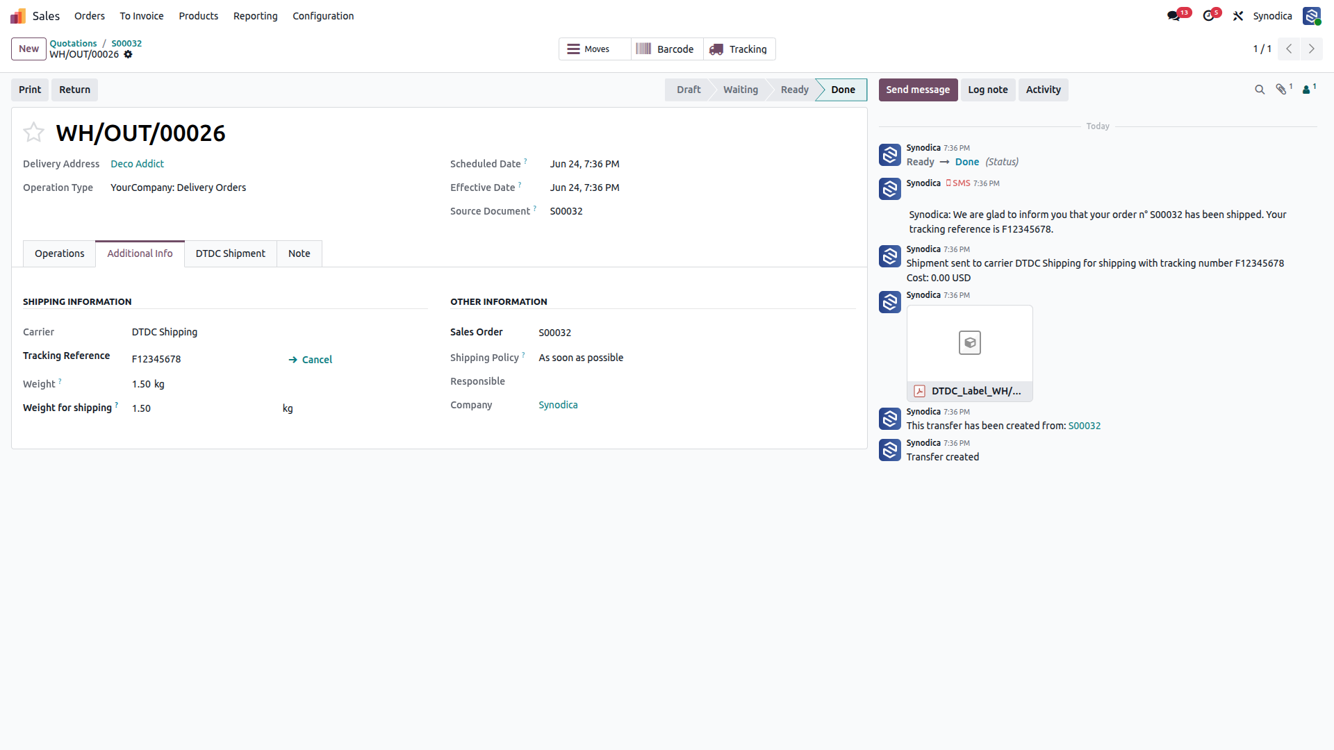 Validate Shipment and Create Label