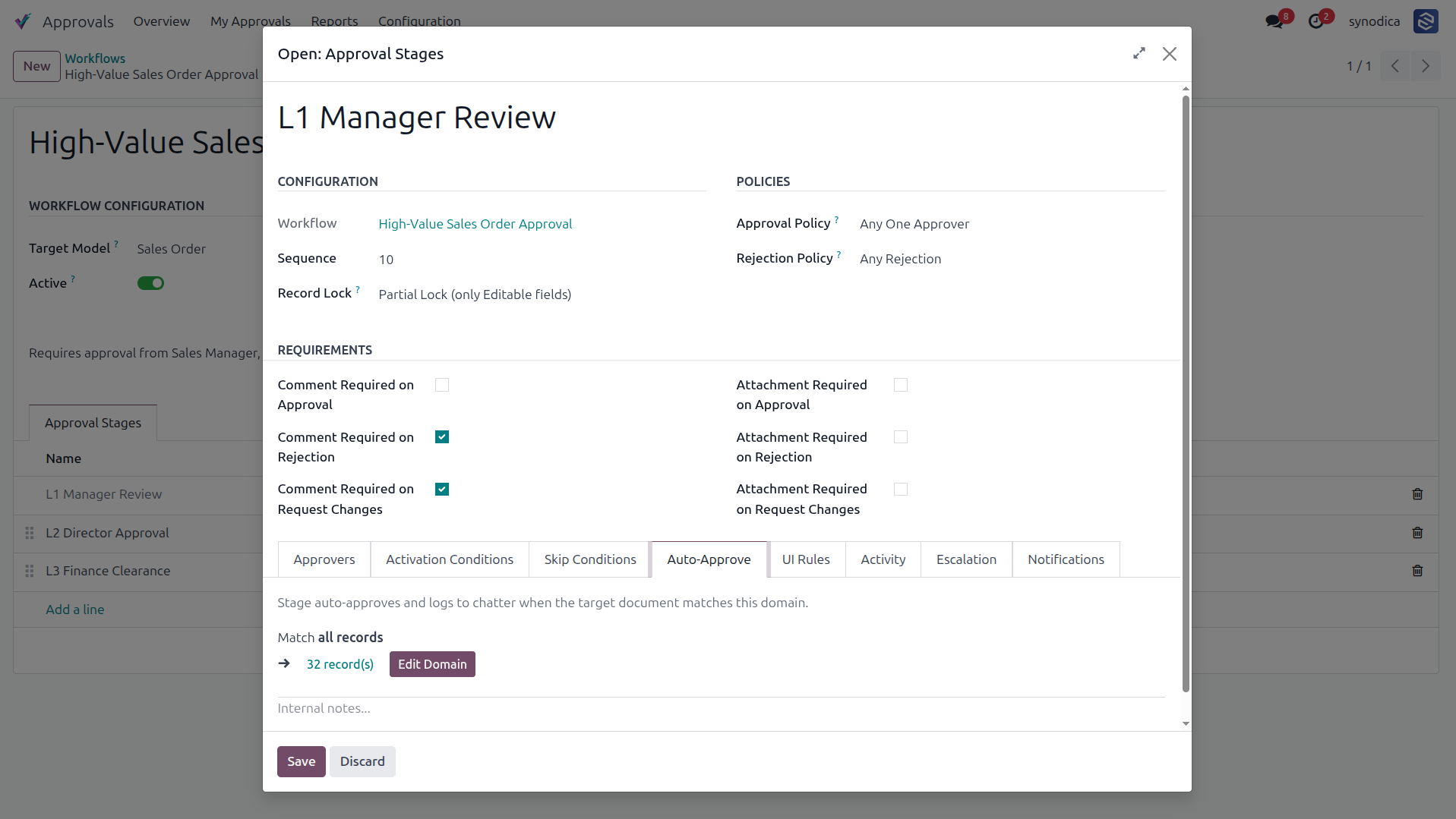 Navigating to UI Rules Settings