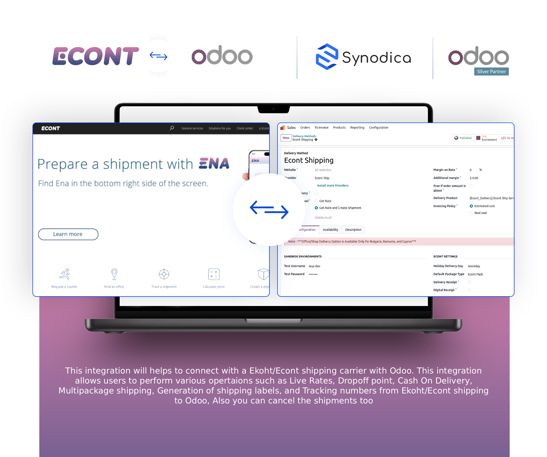 Ekoht/Econt Dashboard