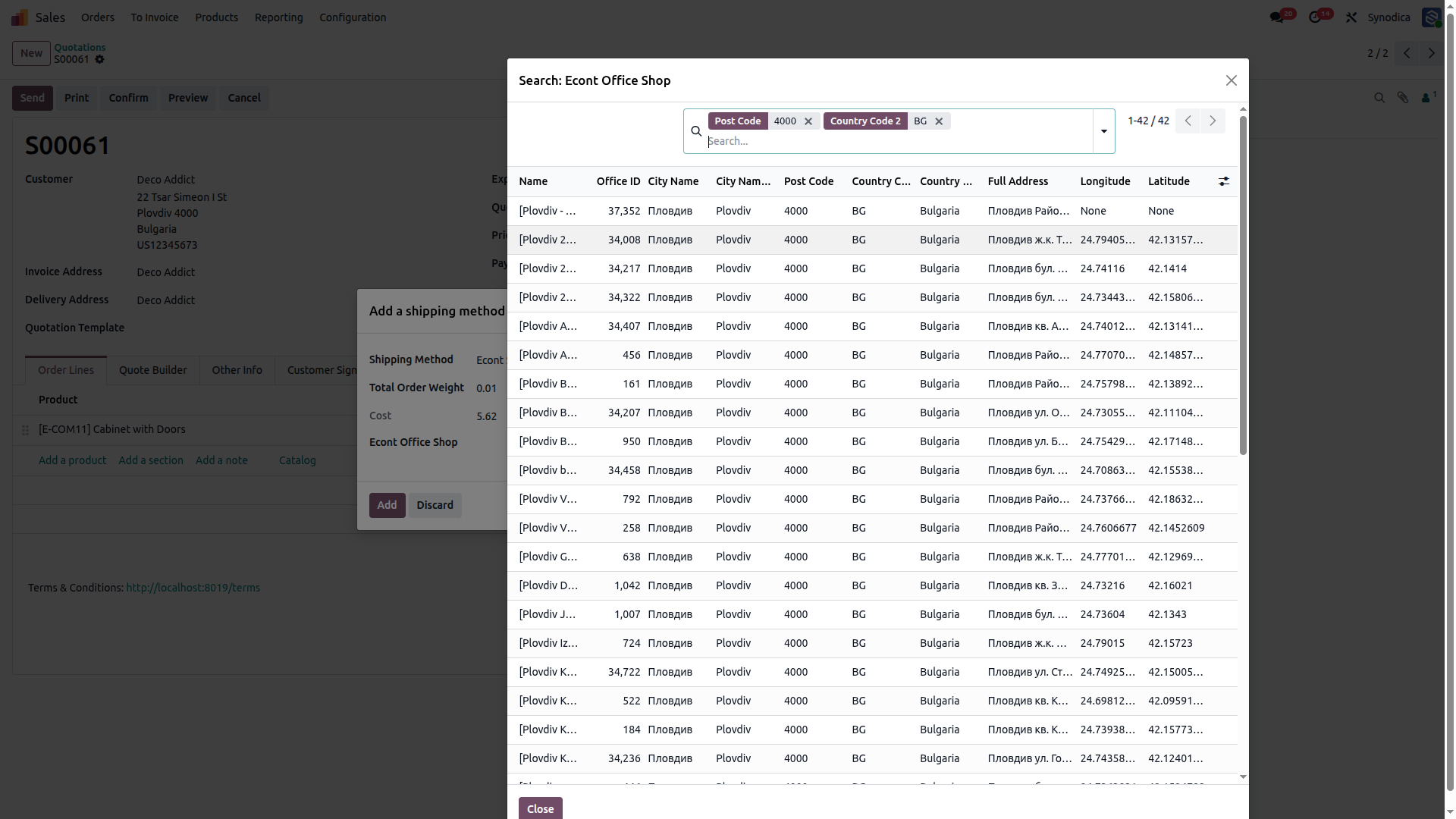 Ekoht/Econt  Shipping Carriers and Services In Odoo Orders