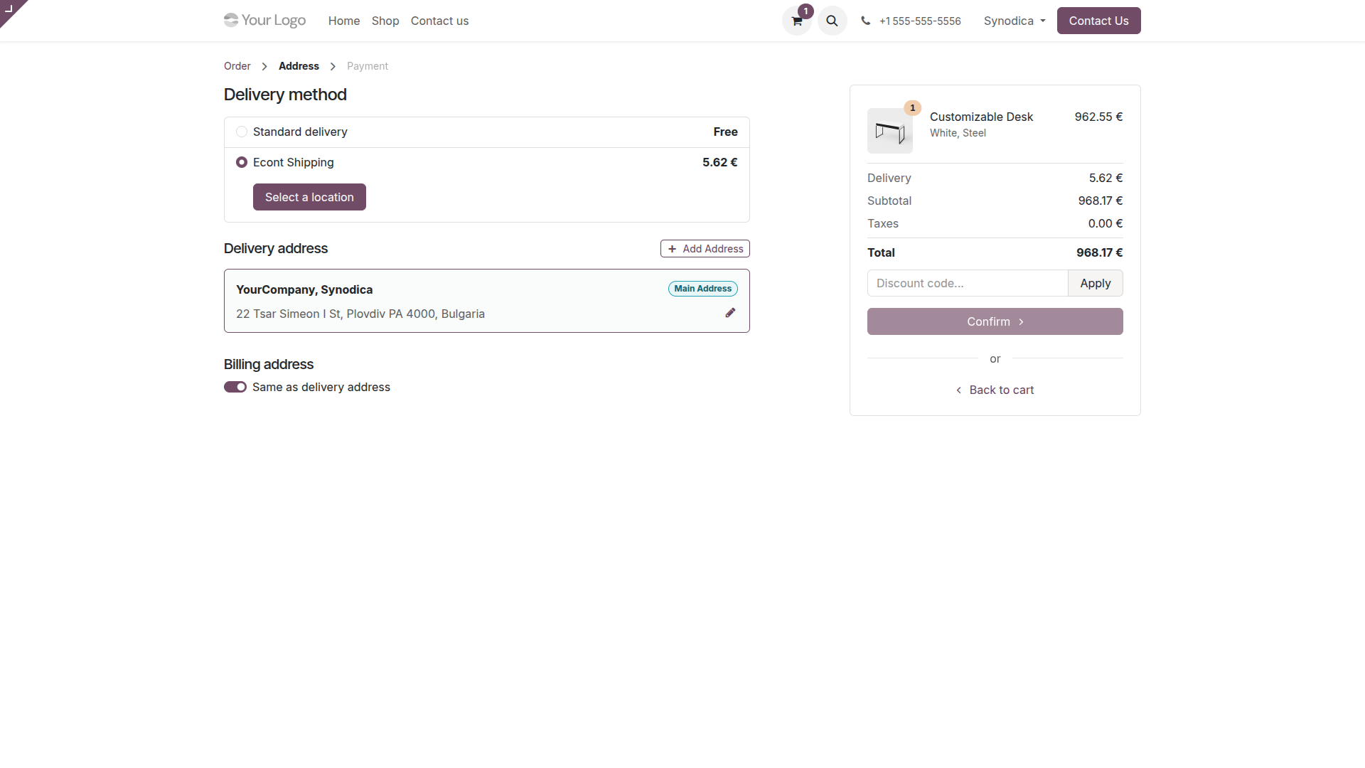 eCommerce Checkout: Package Configuration