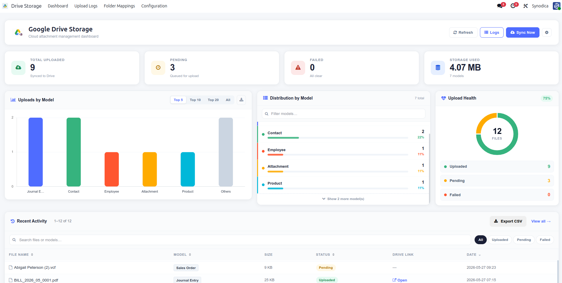 Real-time Storage Dashboard