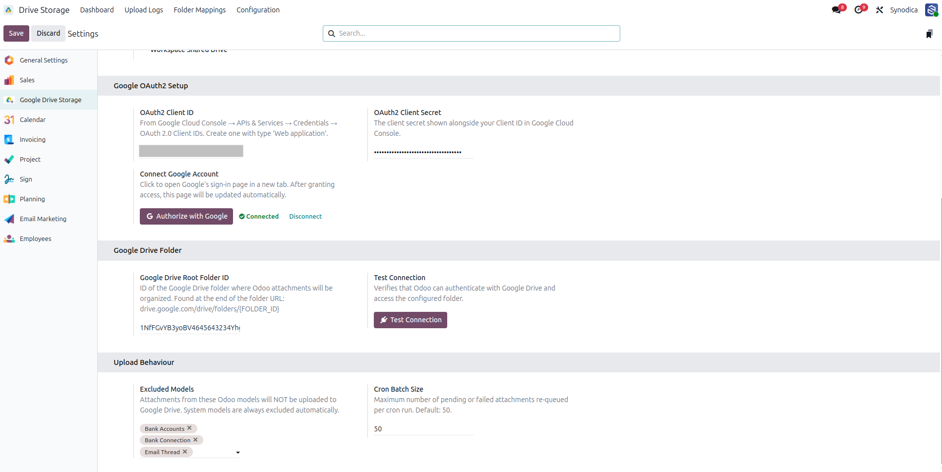 Google Drive Configuration