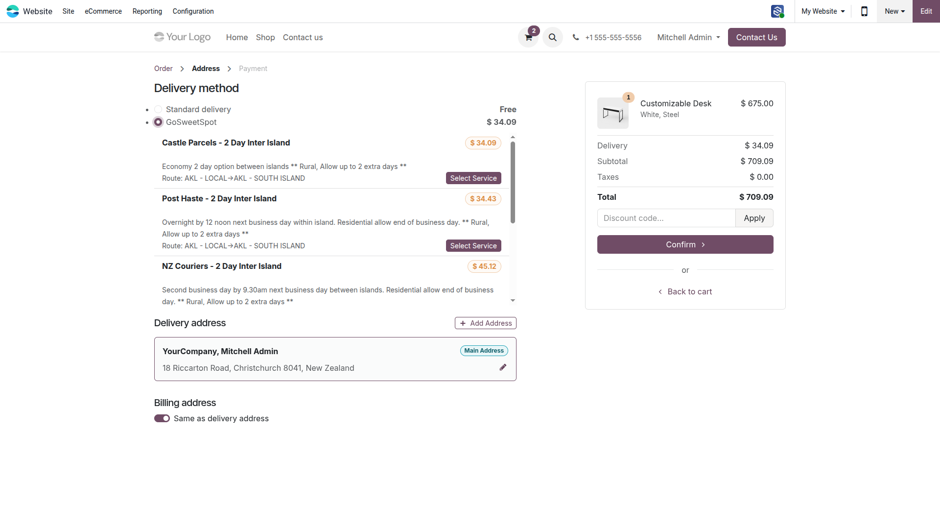 Ecommerce rate Shipment
