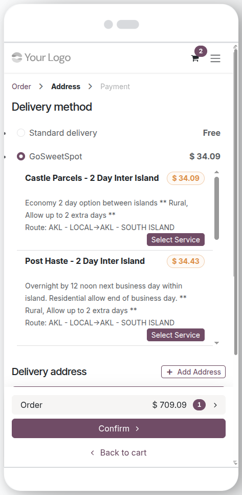 Ecommerce Mobile Shipment
