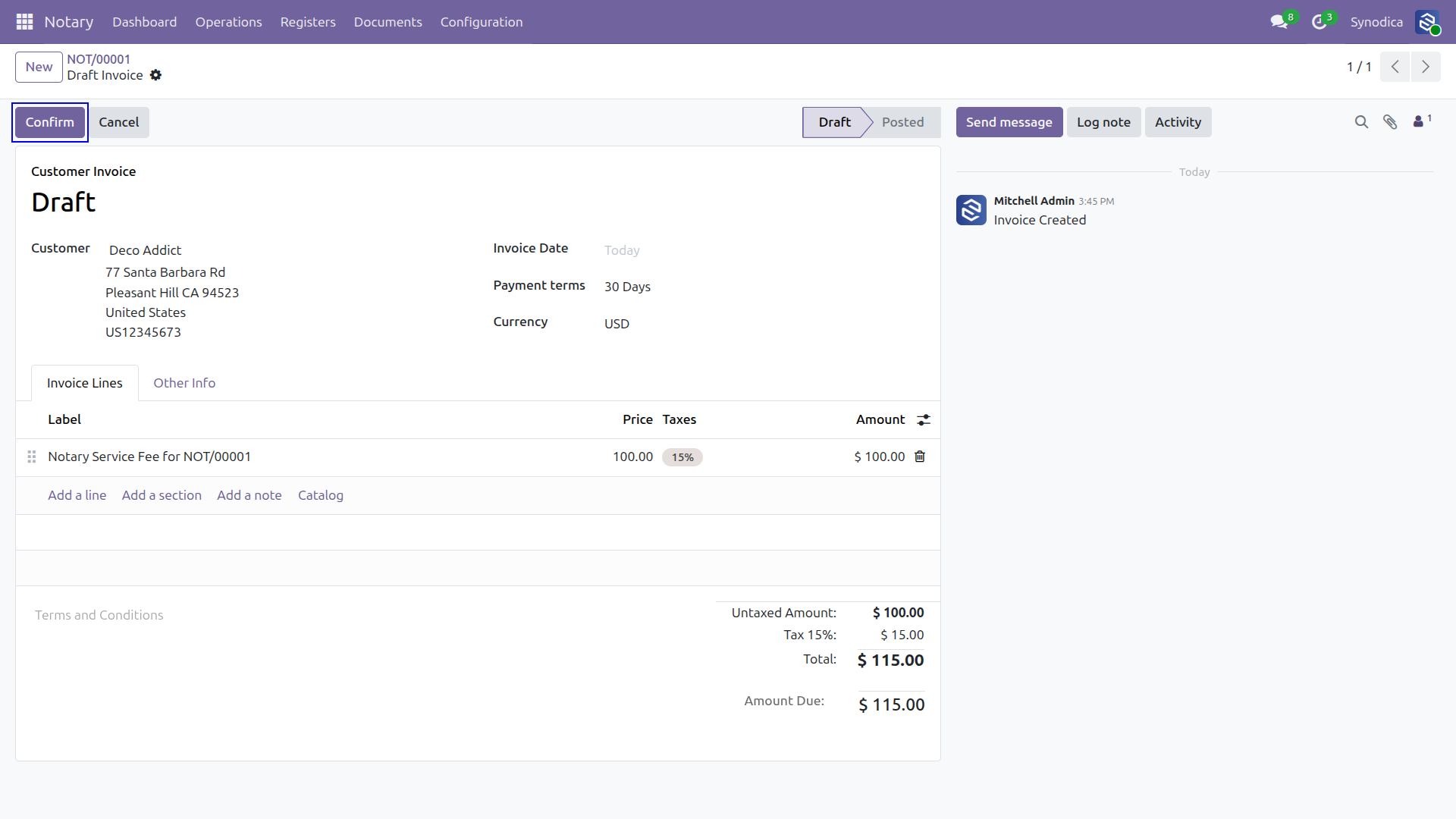 Generated Invoice