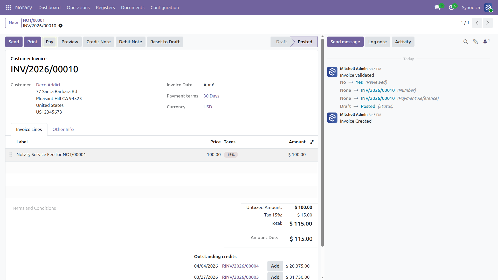Invoice Posted