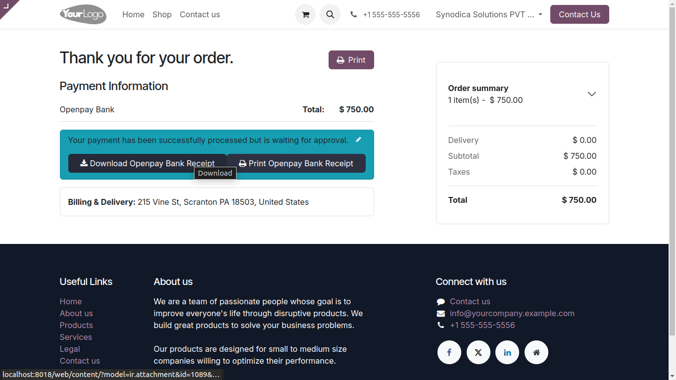 SPEI Receipt Instructions