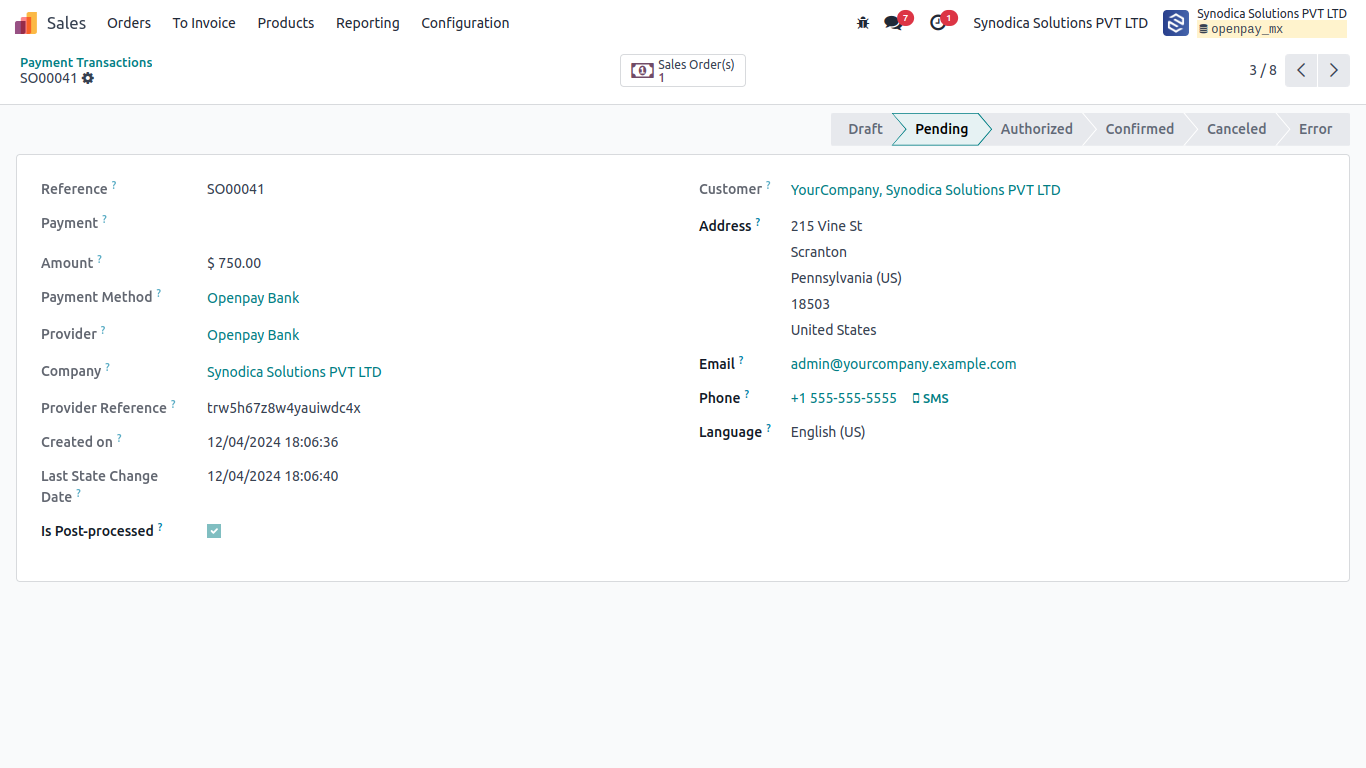 SPEI Backend Transaction