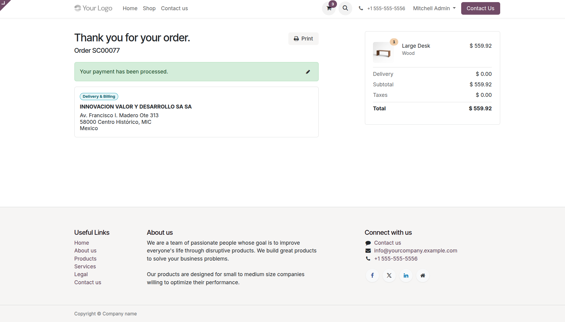 Payment Status Confirmation