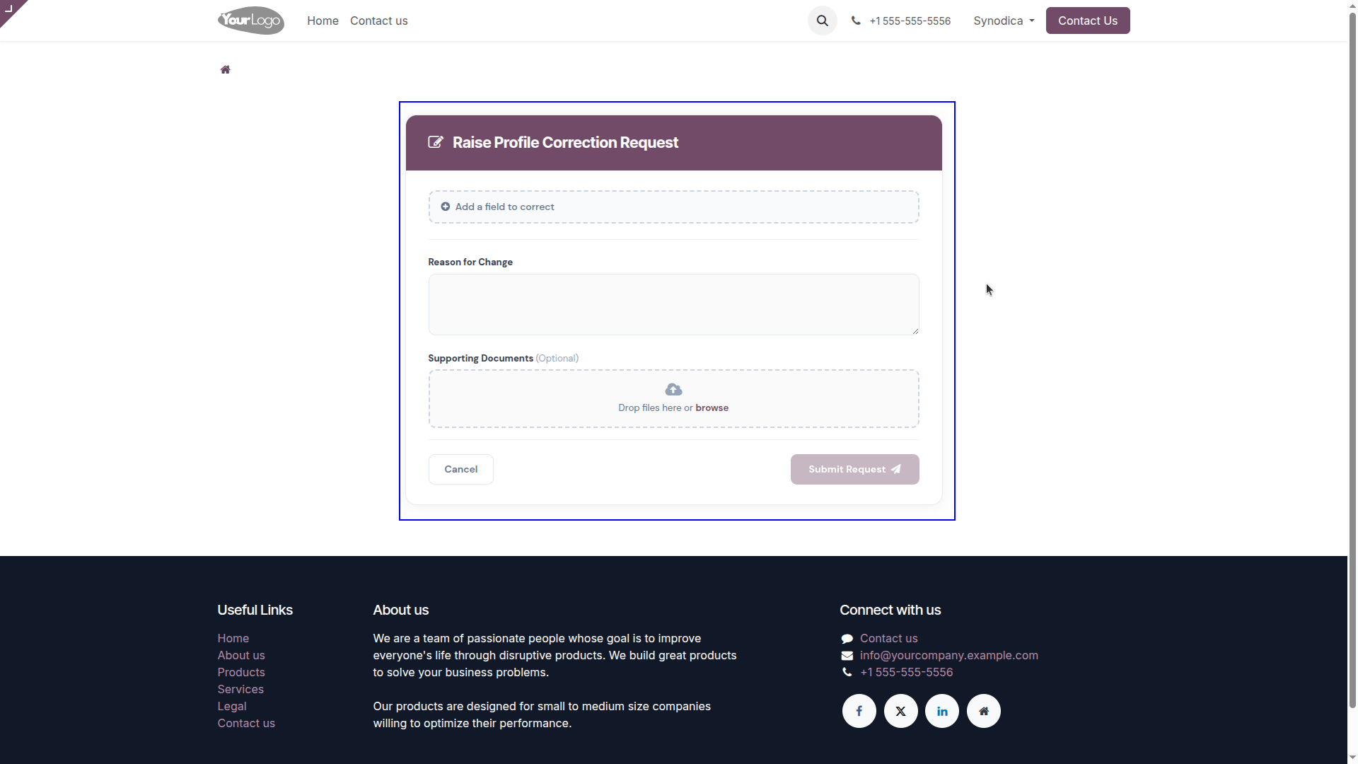 New Request Form