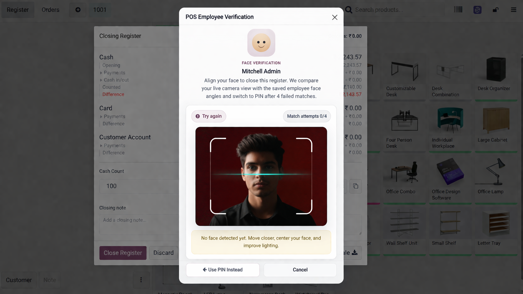 Close Register Verification