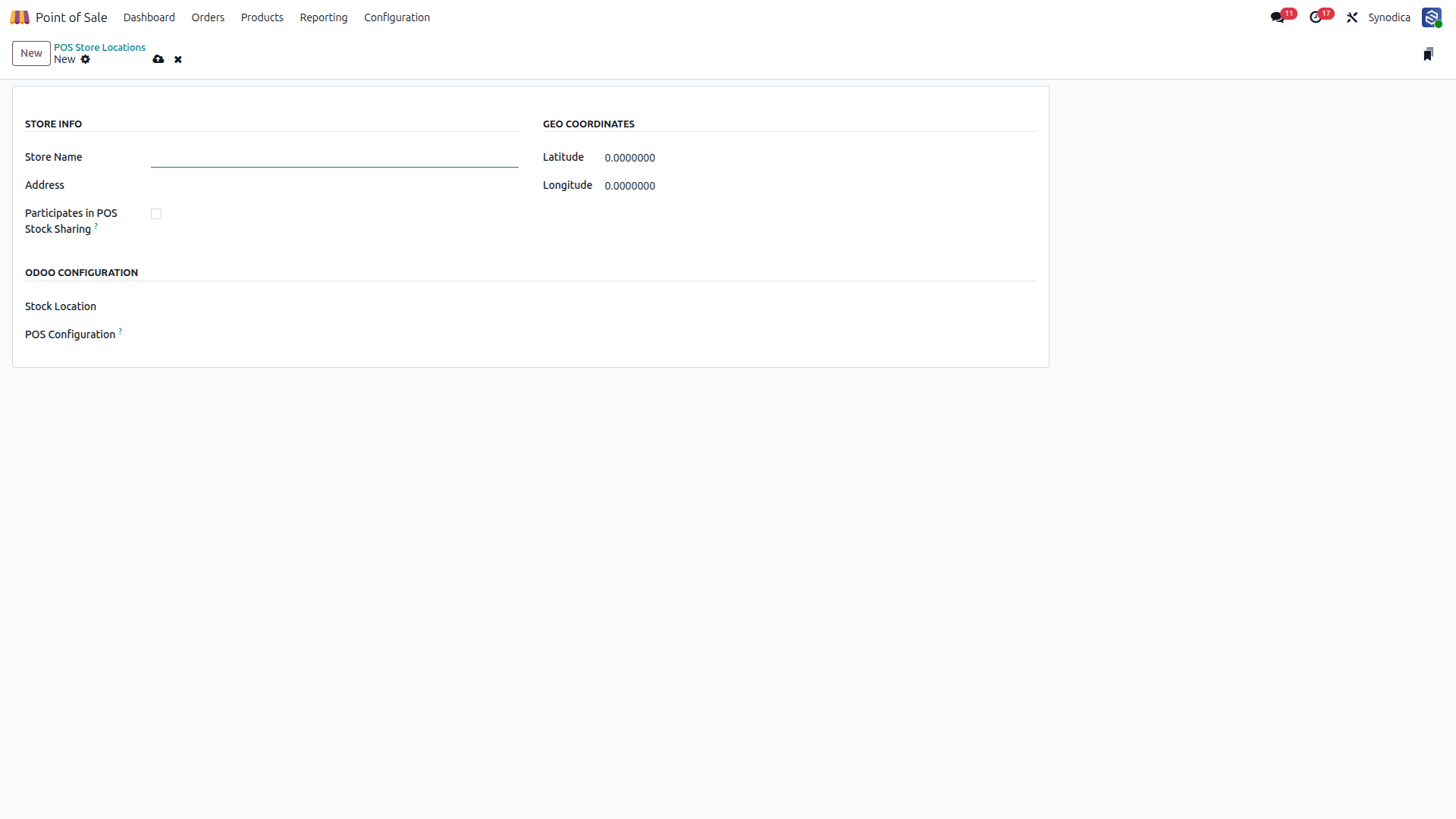 Create Store Locations