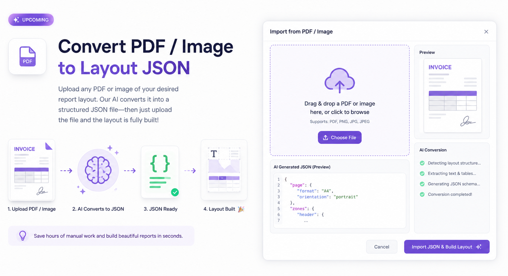 JSON Layout Import UI