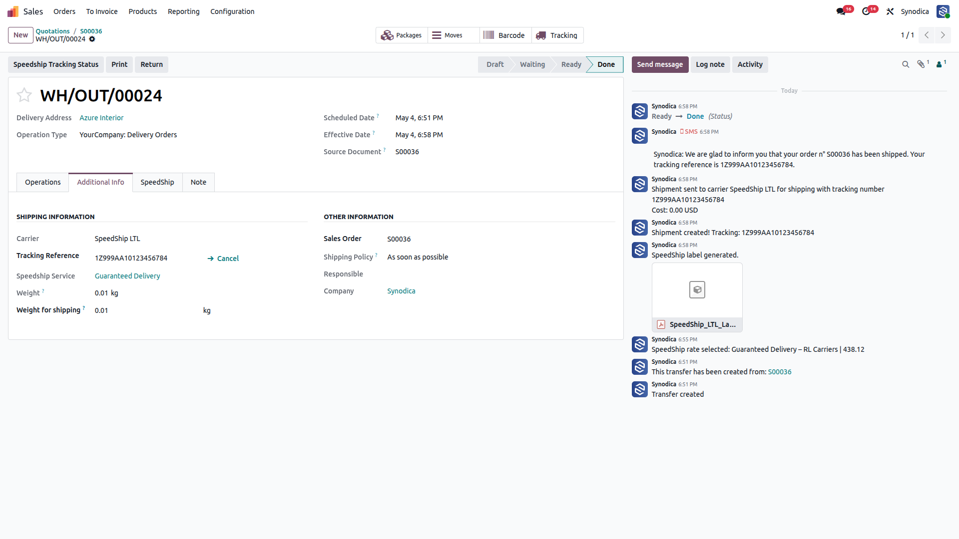 Validate Shipment and Create Label