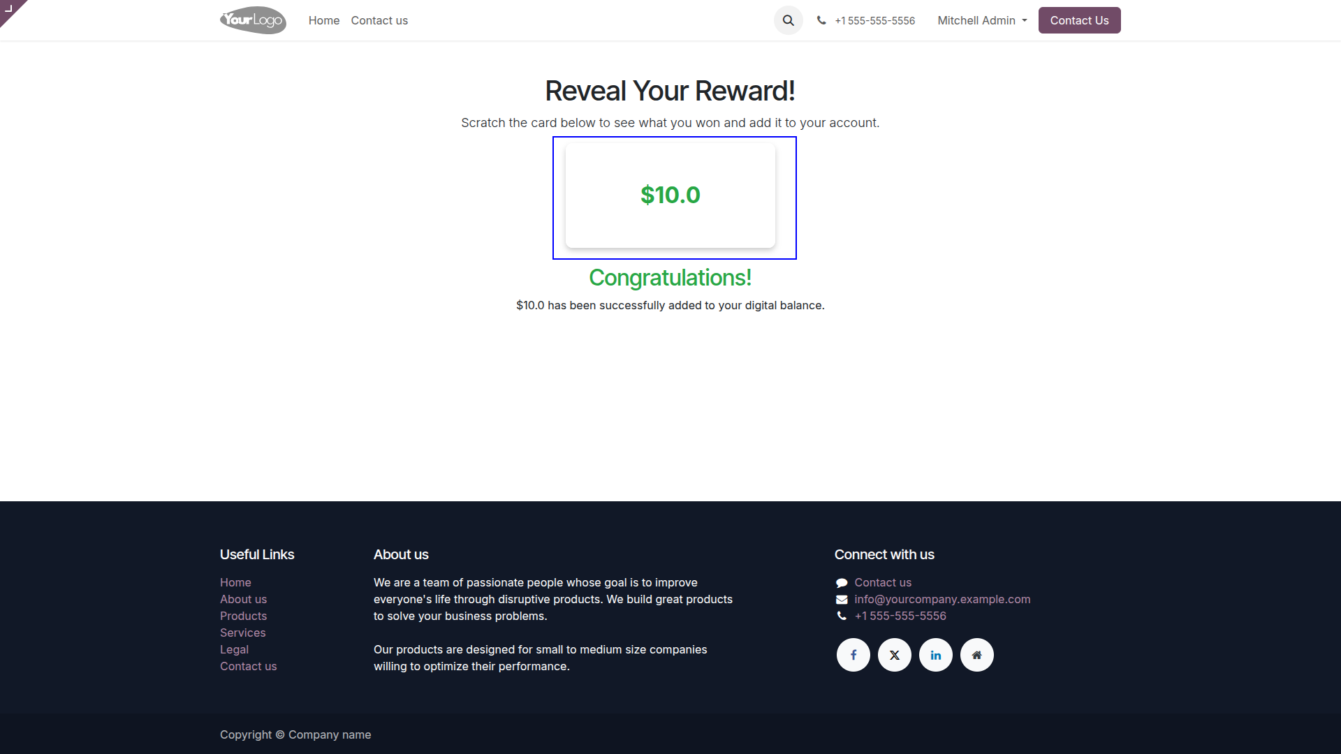 Reward Claimed